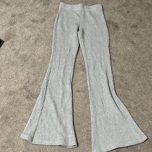 aerie flair waffle nit leggings gray